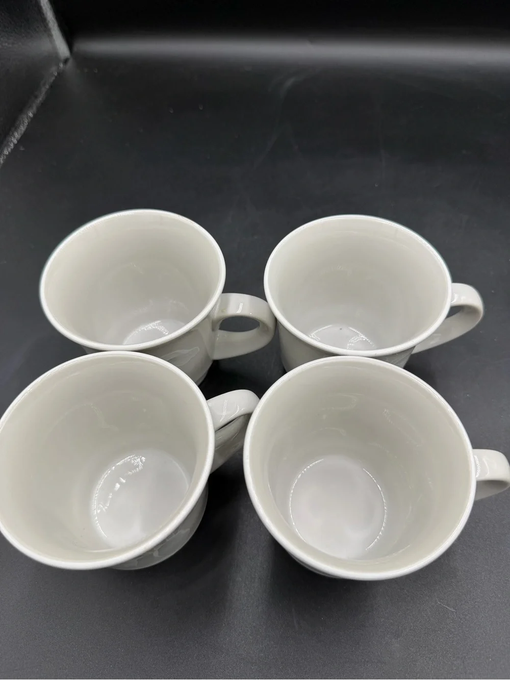 VTG (4) Noritake Fantasia Coffee Mug Cup 8979 Gray Iris Flower Stoneware Japan